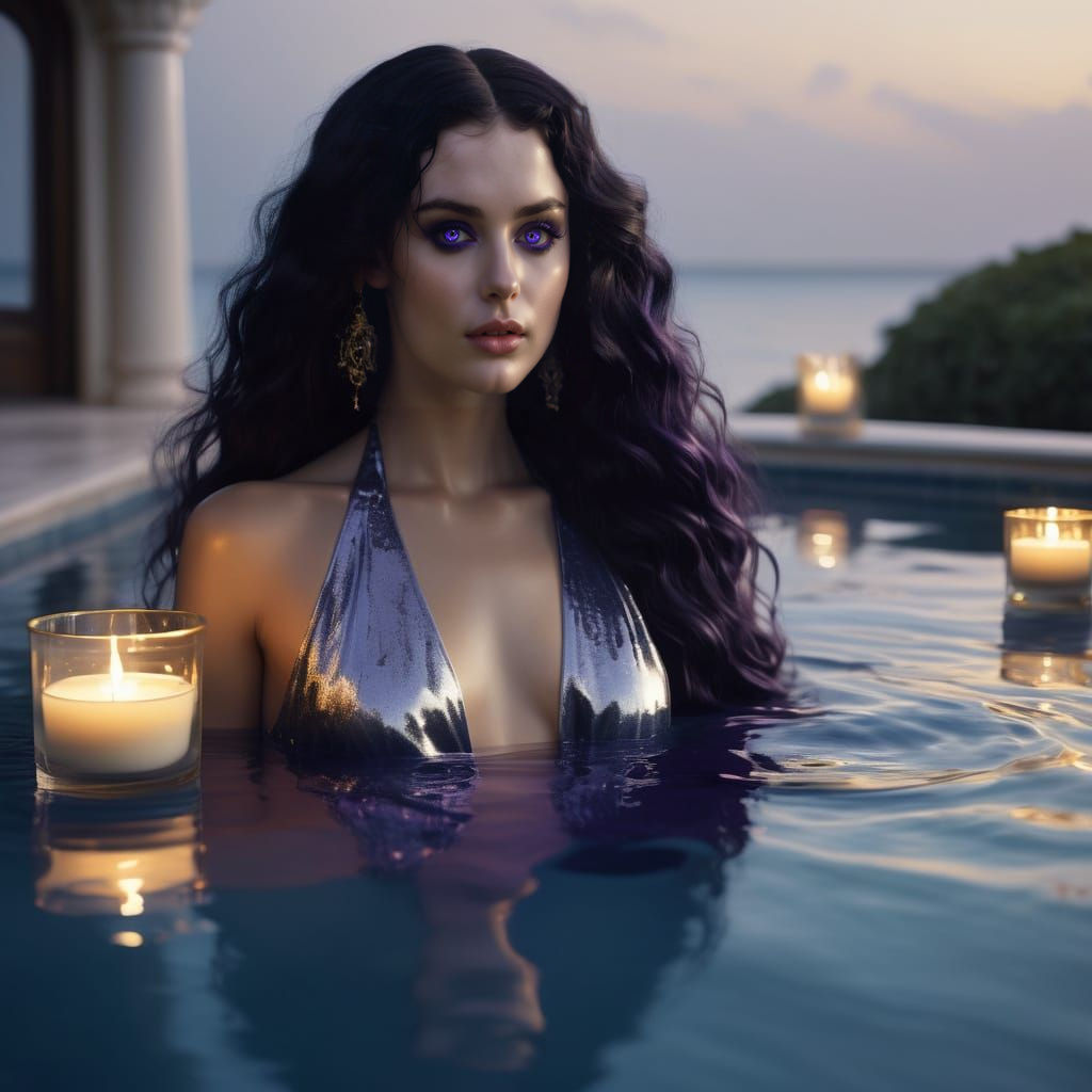 🖤🤍💜 
Yennefer of Vengerberg at a luxurious yacht pool party