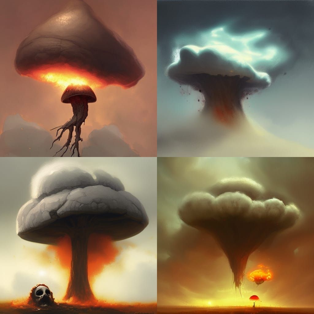 skull shaped mushroom cloud