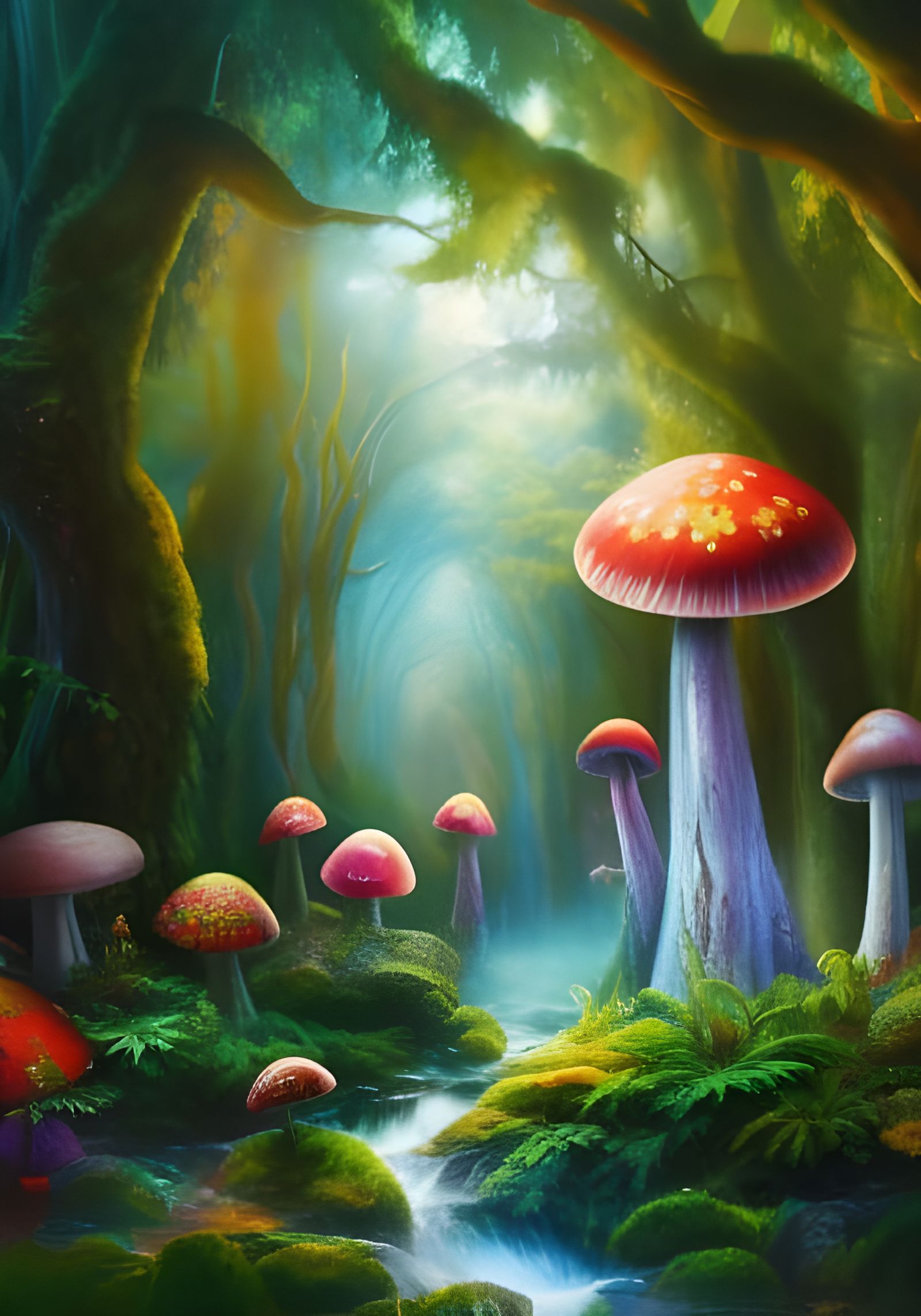 The Mushroom Forest - AI Generated Artwork - NightCafe Creator