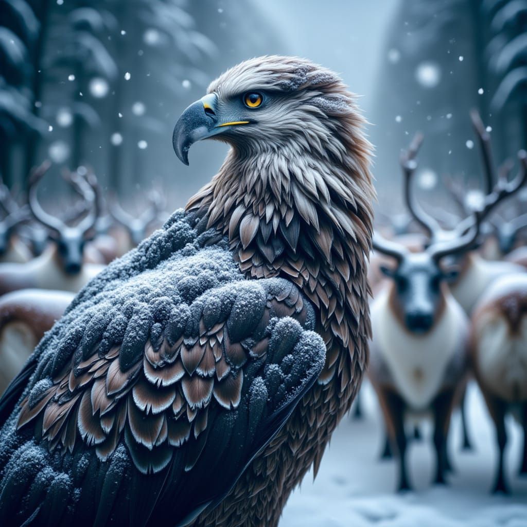 <lora:Dalle3 free upscaler:1.0>winter snowy wildlife endangered birds and animals tim flach style