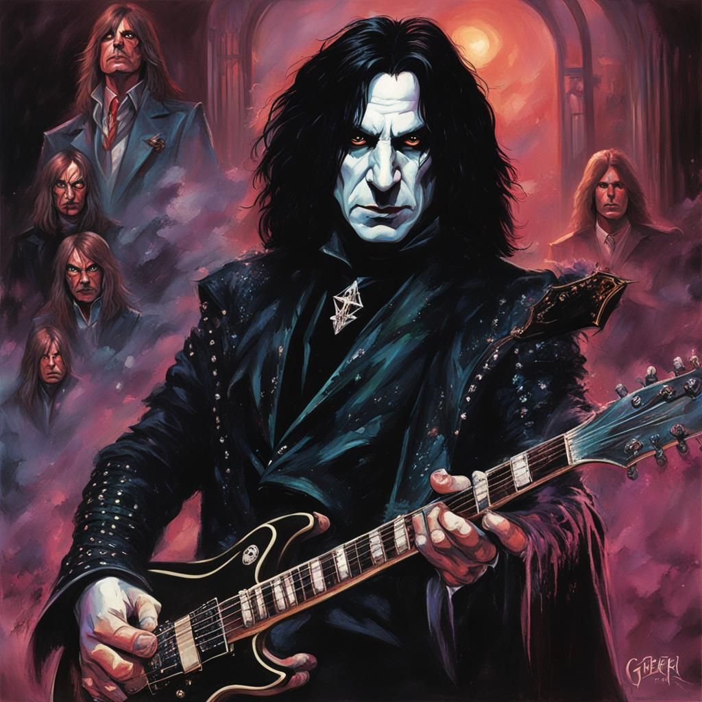 snape in a 1980’s glam metal band