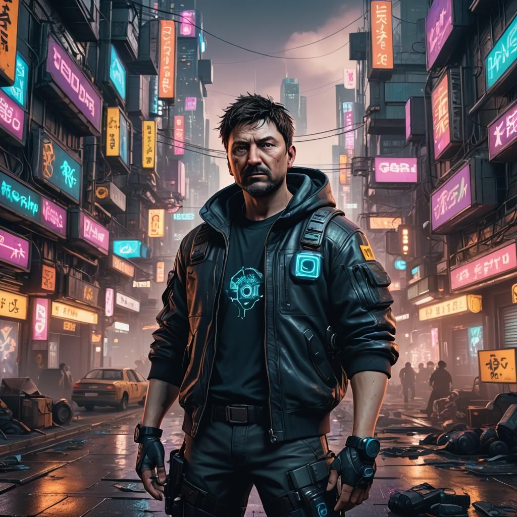 Randy Marsh in cyberpunk setting