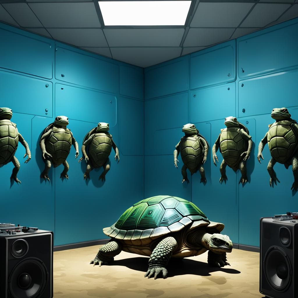 A huge lab Walls filled with cryogenically preserved turtle ...
