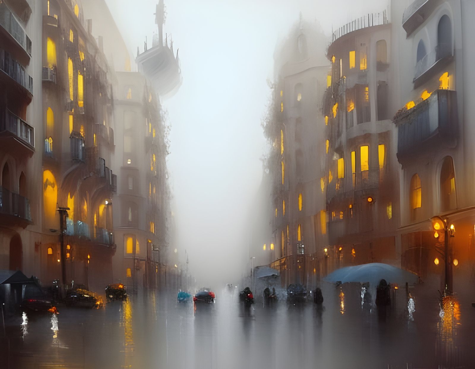Foggy morning in Barcelona  by @Lisi