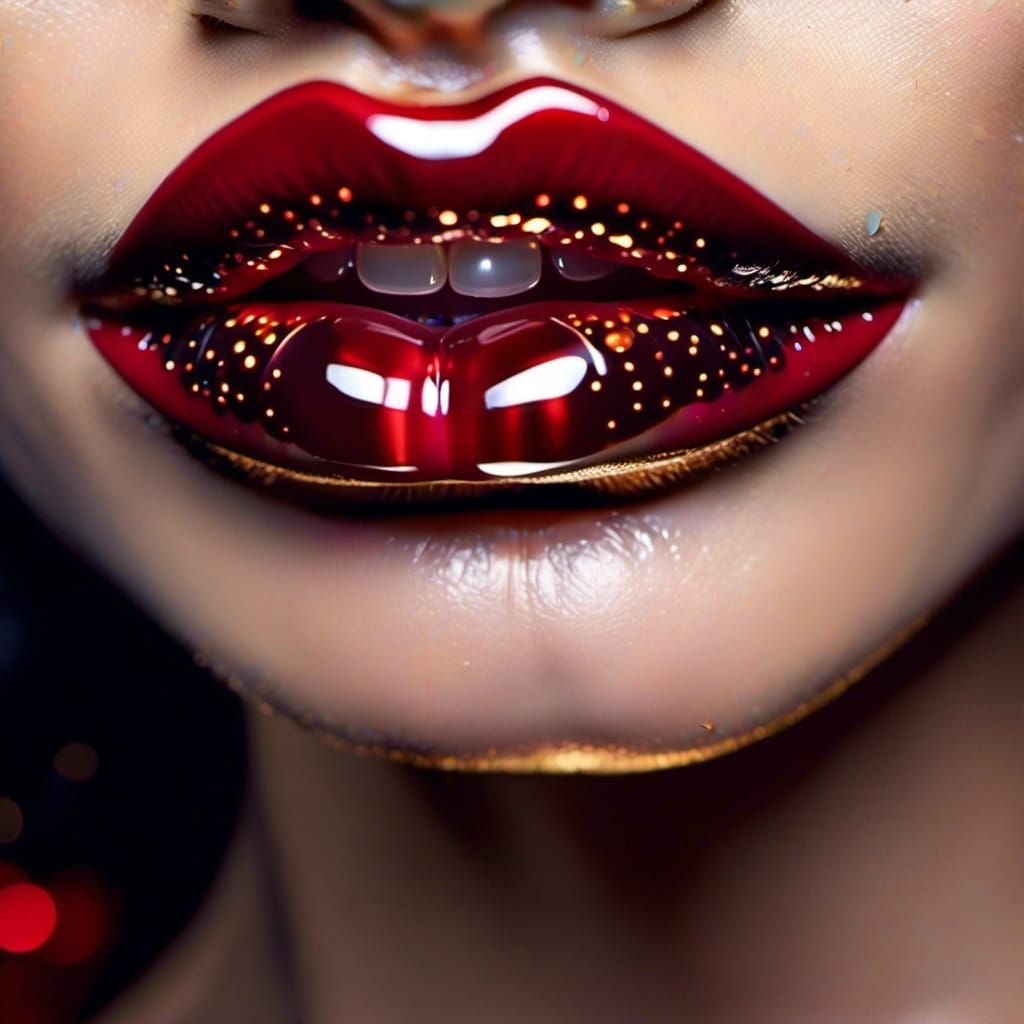 Glass Lips AI Generated Artwork NightCafe Creator