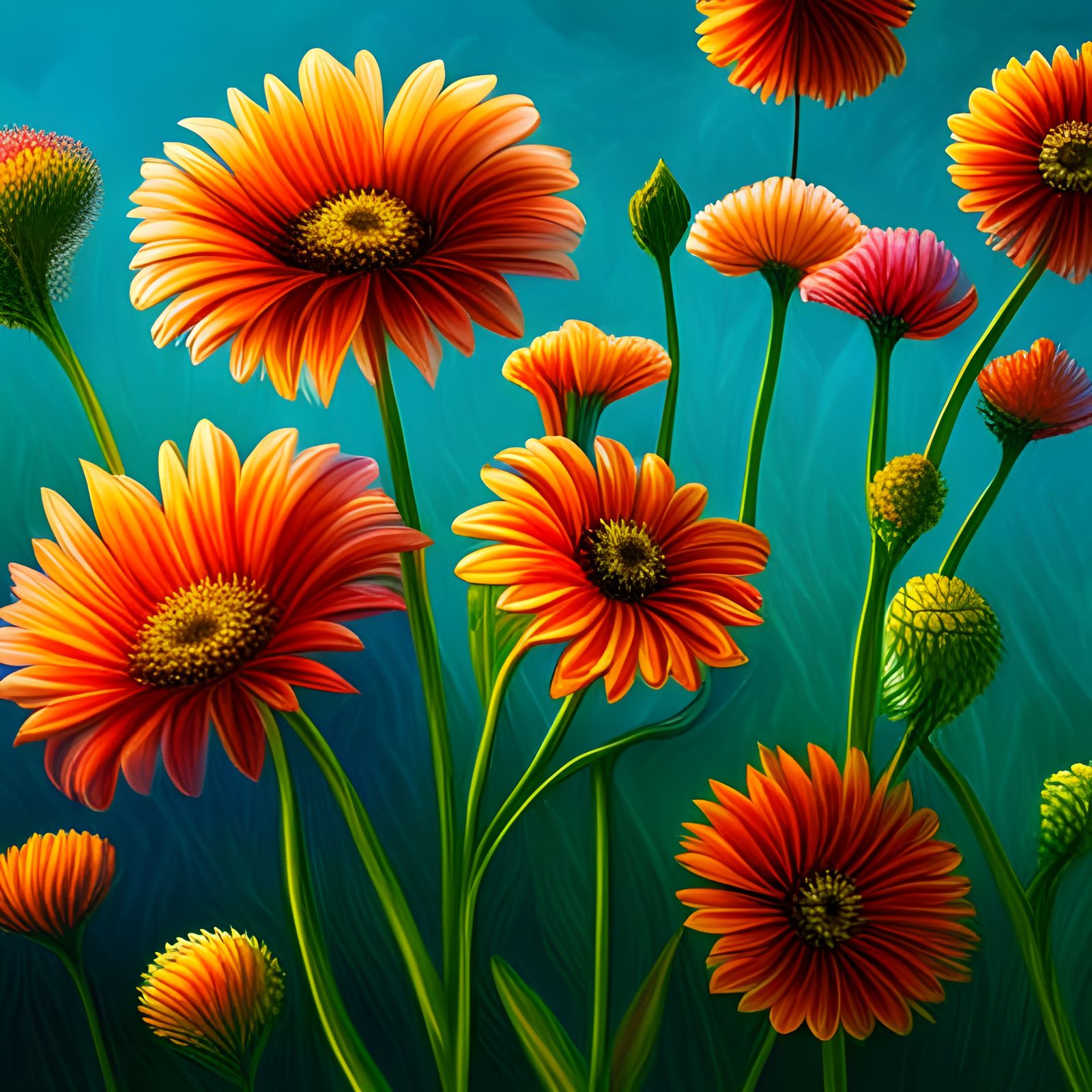 Beautiful Garden Flowers - AI Generated Artwork - NightCafe Creator