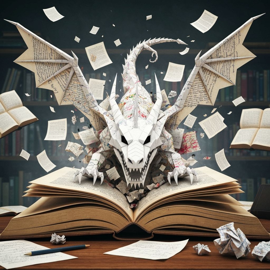 Giant Paper Dragon Emerges from Ancient Book