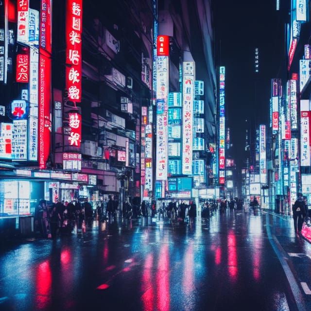 rainy night in tokyo  by @boogiemonster