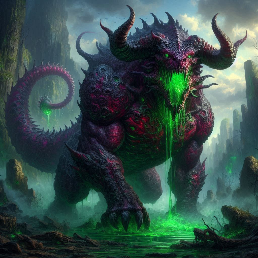 Venomous Gorgon (Kretan Bull & Poison Dragon Chimera)