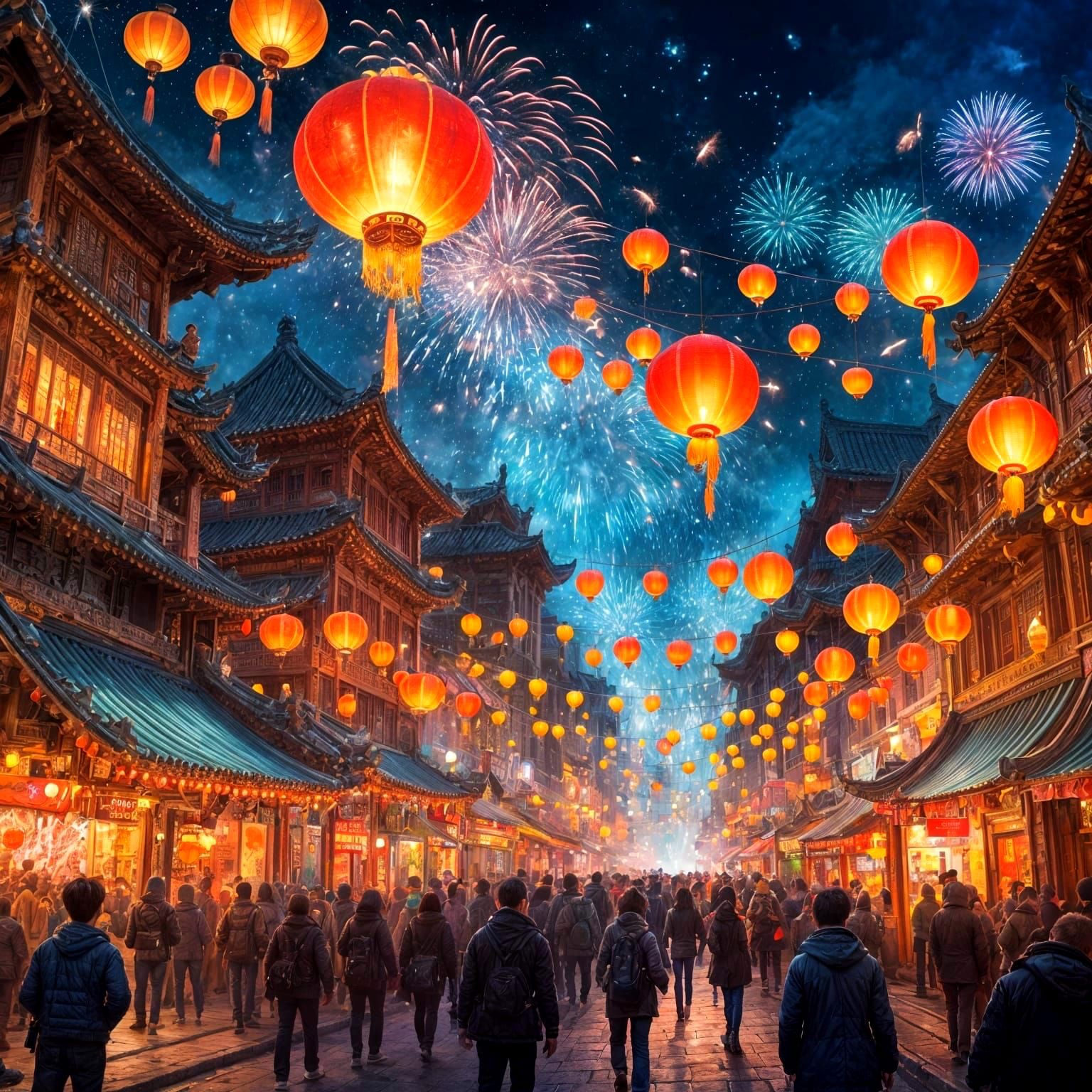 New  year in a Chinese Town   by @Sileas