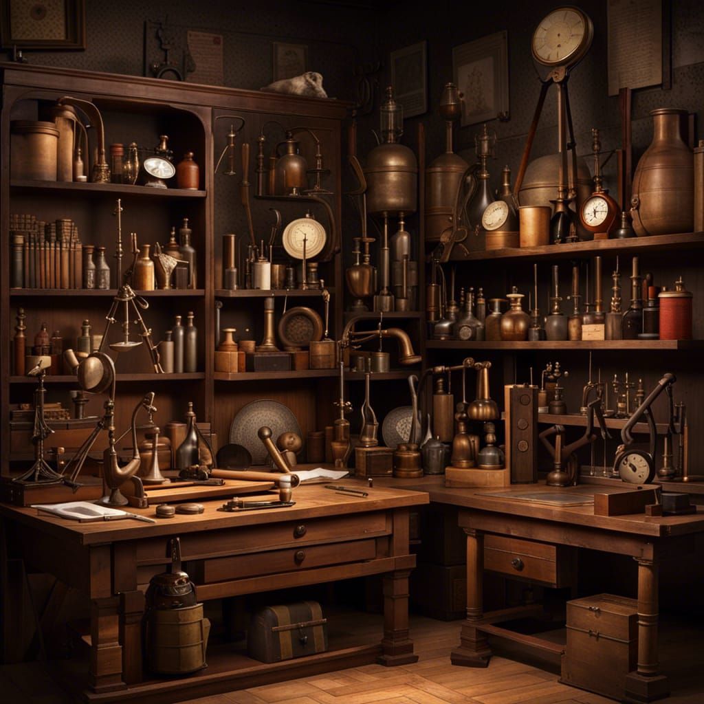 a Renaissanceera physician's featuring medical instruments