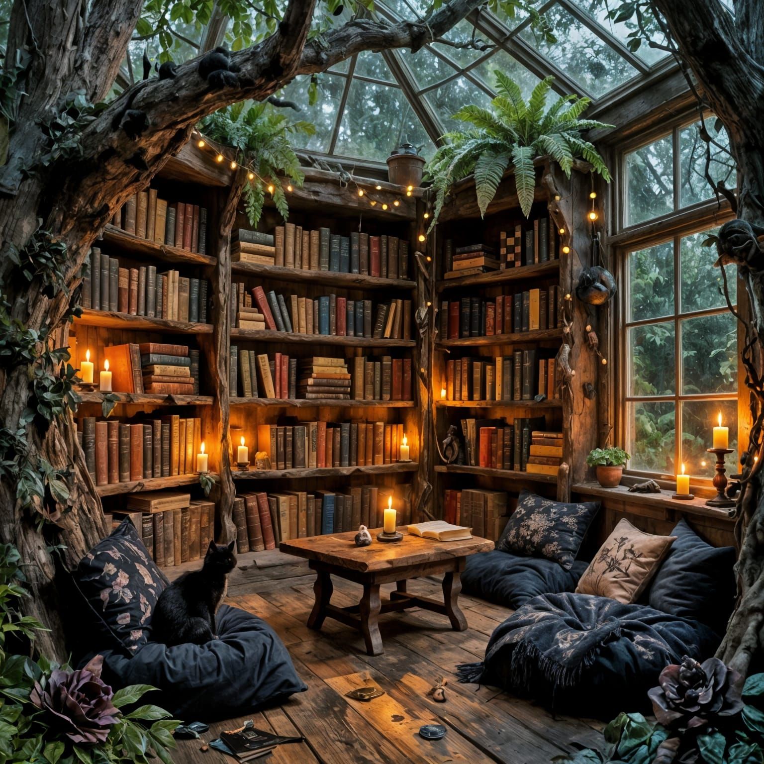 Treehouse Book Nook  by @Basic_Shmasic