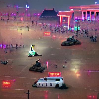 Cyberpunk Tiananmen Square