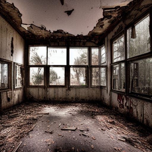 a creepy abandoned place that is haunted by ghosts