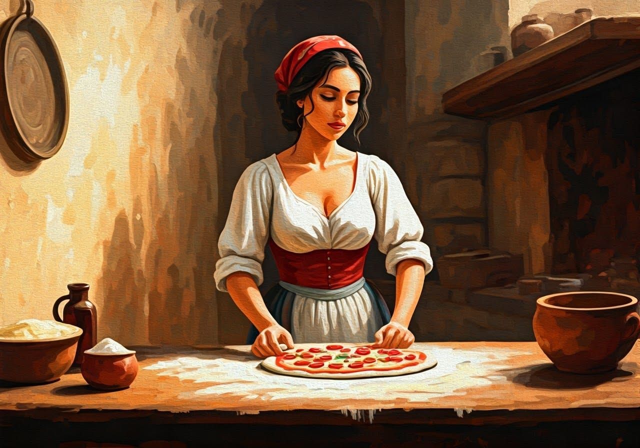 Making pizza in ancient Italy   by @NovemberFox