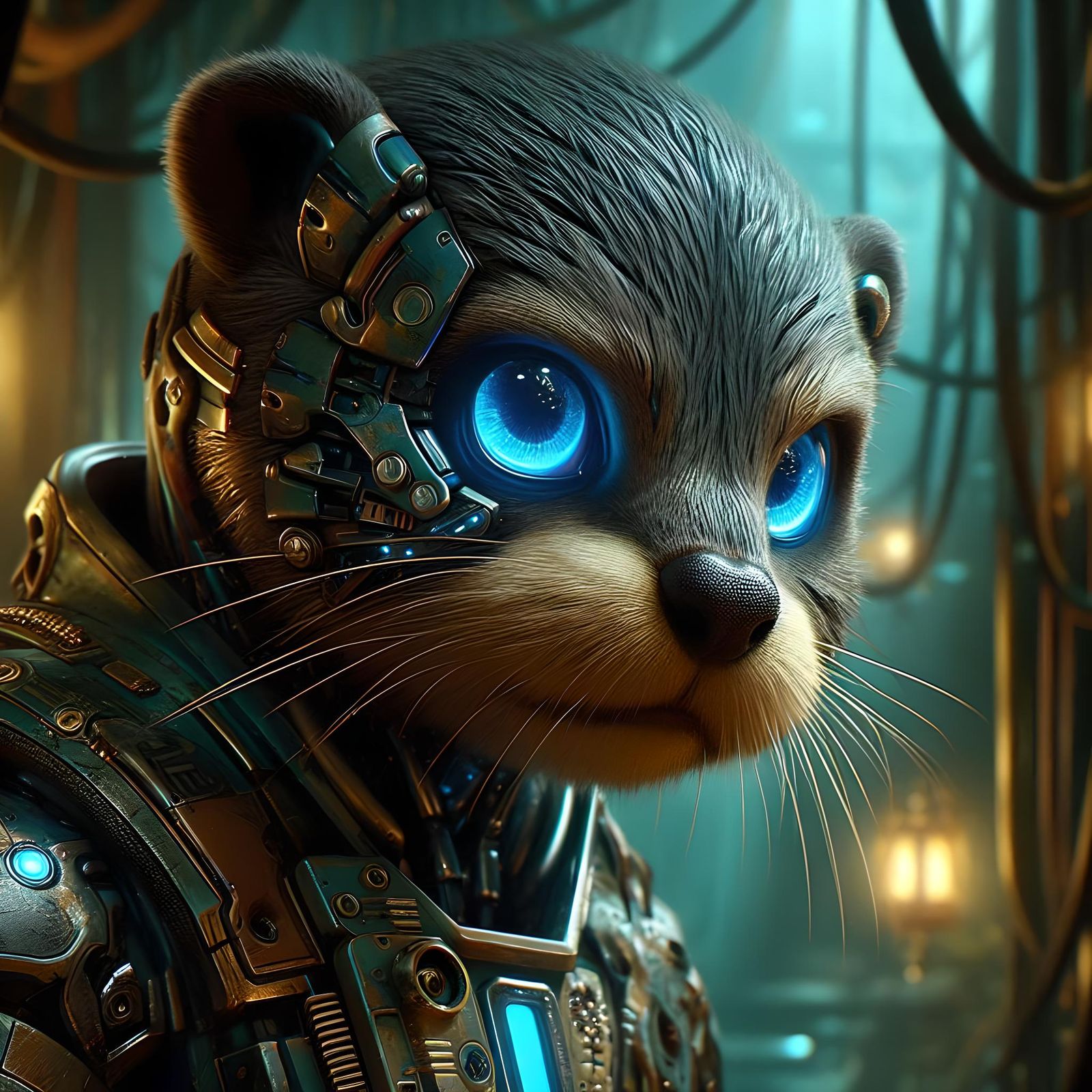 Determined Cyborg Otter