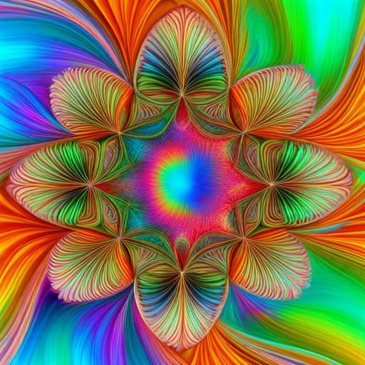 Lotus Fractal - AI Generated Artwork - NightCafe Creator