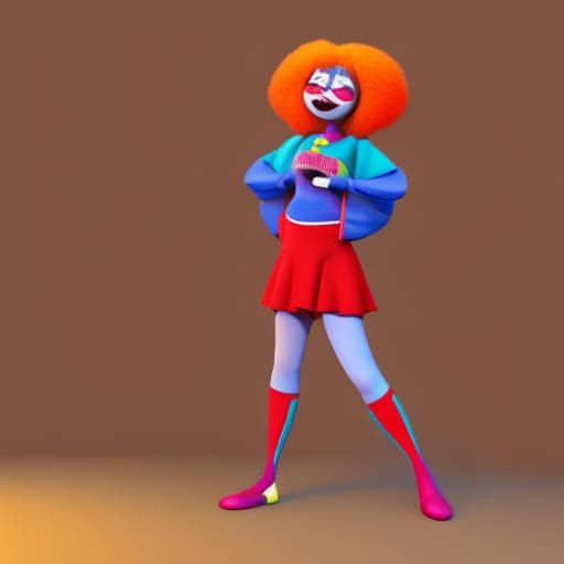 a clown girl