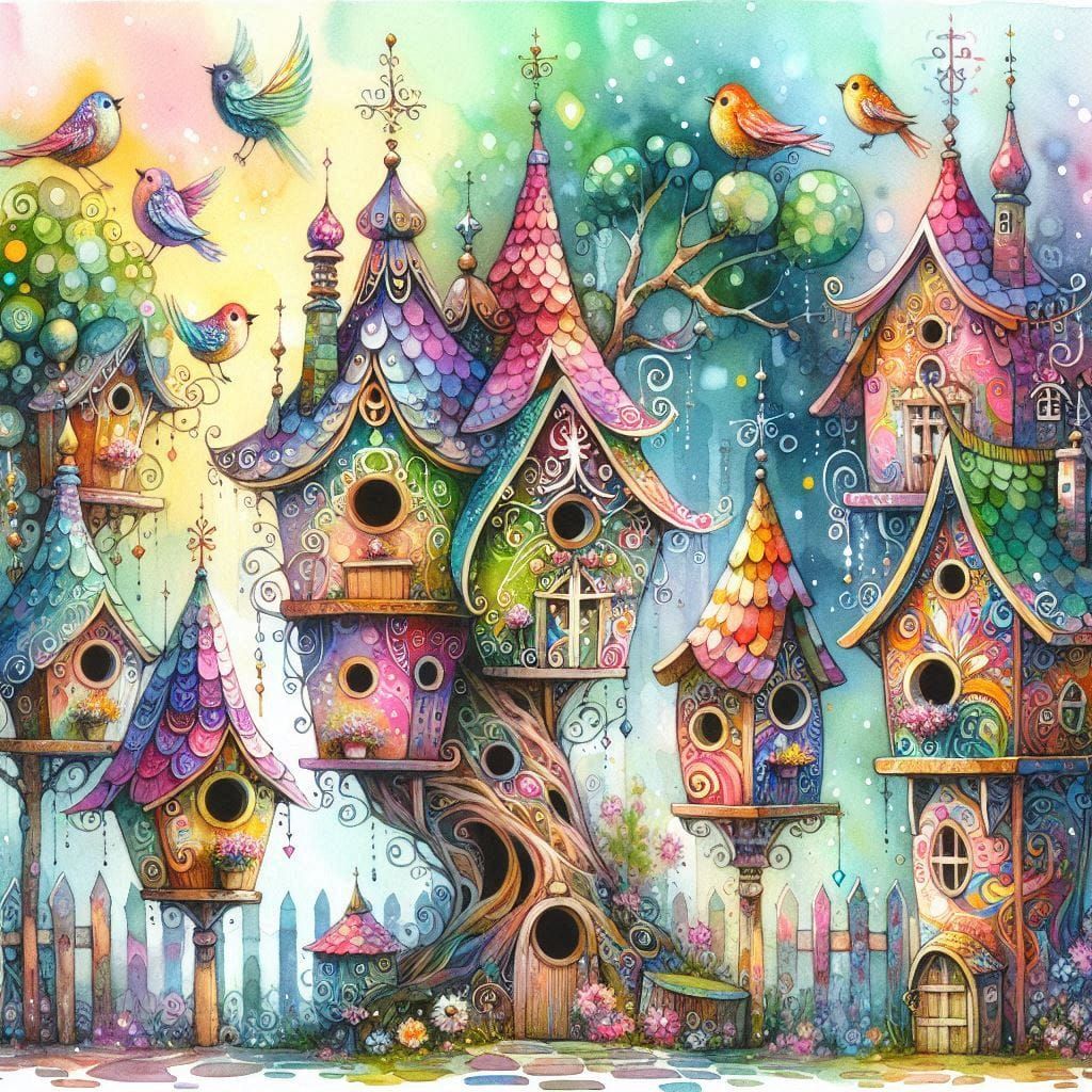 Funky Birdhouses