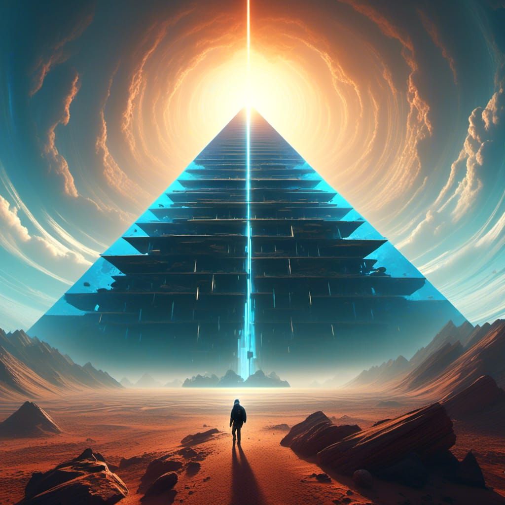 surreal glass pyramid - AI Generated Artwork - NightCafe Creator