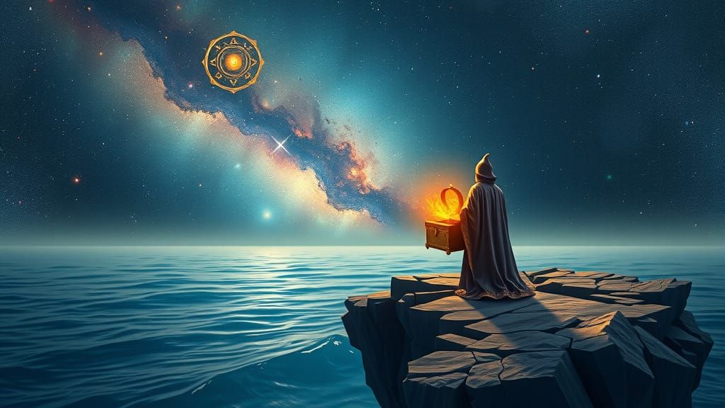 Wizard overlooking Ocean