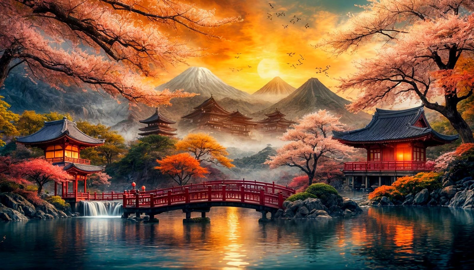 Whispers of Sakura at Dusk  by @The Leycer