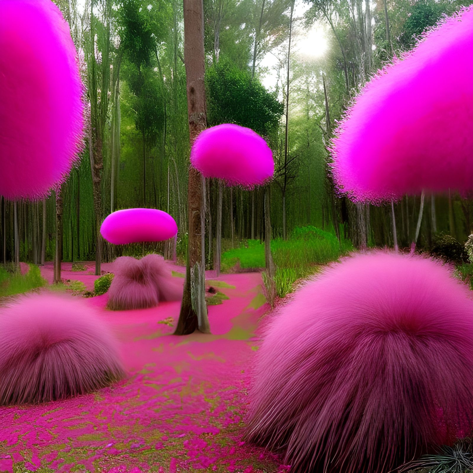 Pink lorax forest AI Generated Artwork NightCafe Creator