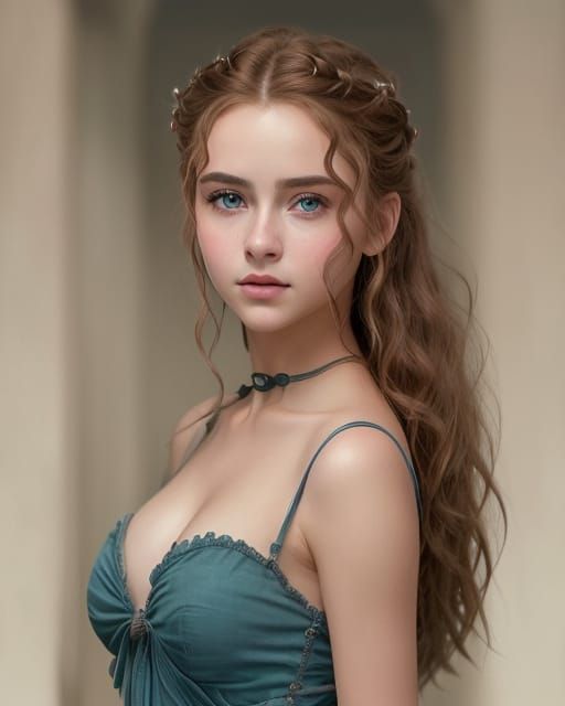 Elegant beautiful gorgeous young woman