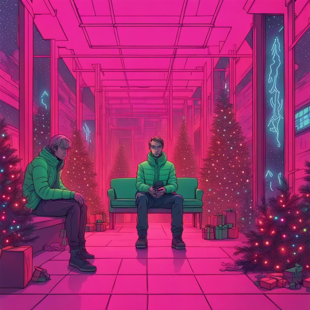 Alone on Christmas 🎄 AI Generated Artwork NightCafe Creator