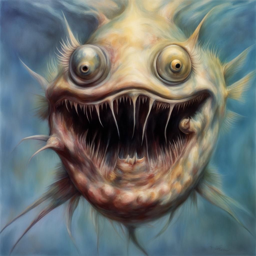 Deep-Sea Angler Fish - AI Generated Artwork - NightCafe Creator