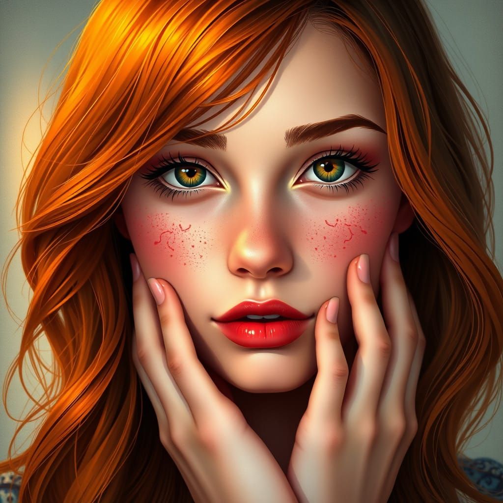 Dreamy Portrait of a Vibrant Young Woman