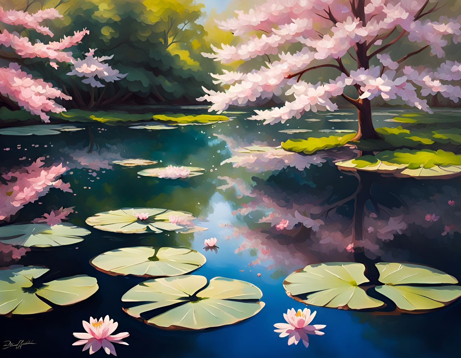 Reflections in The Pond...  by @Apok