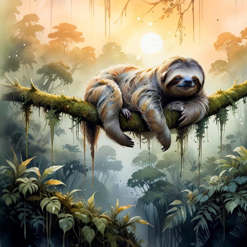 Slothing away...  by @Gerber