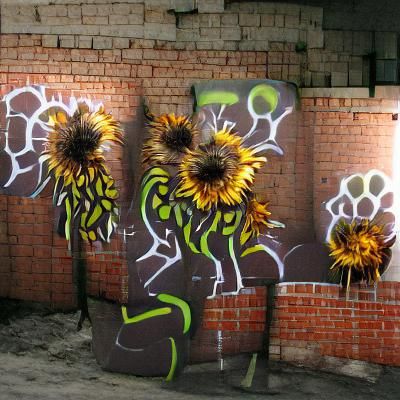 graffiti Sunflowers