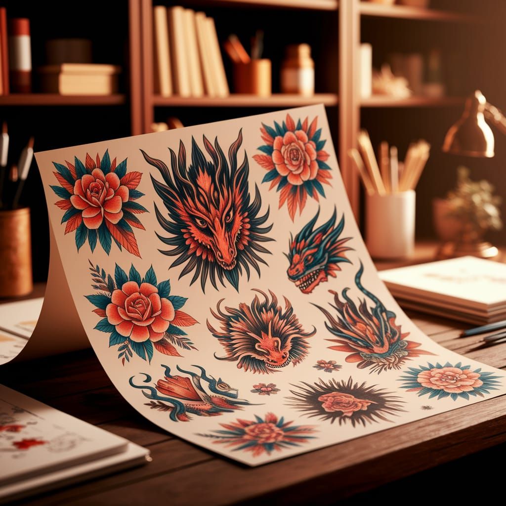 Tattoo sheet  by @Mr Mrs Meadows