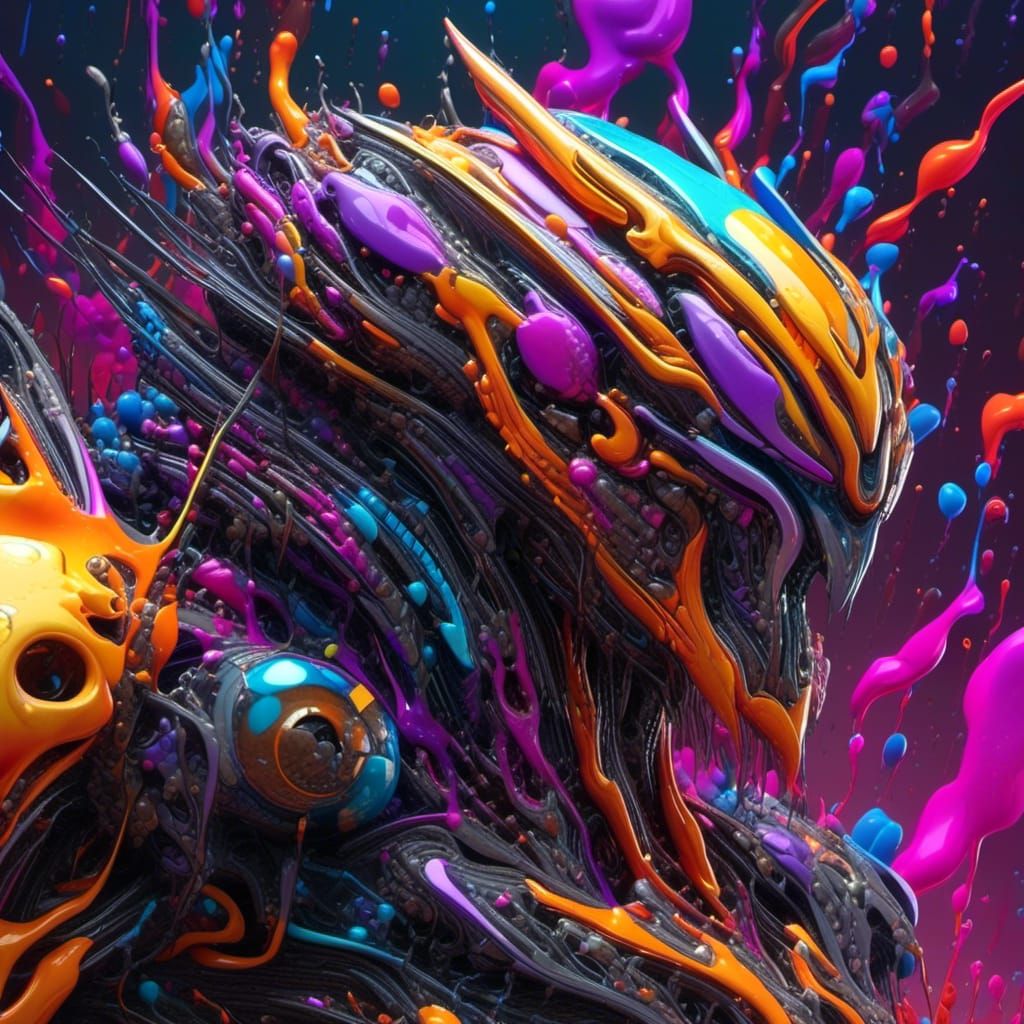 Symbiotic Megatron:
 octane rendering, Behance HD, 8k resolu...