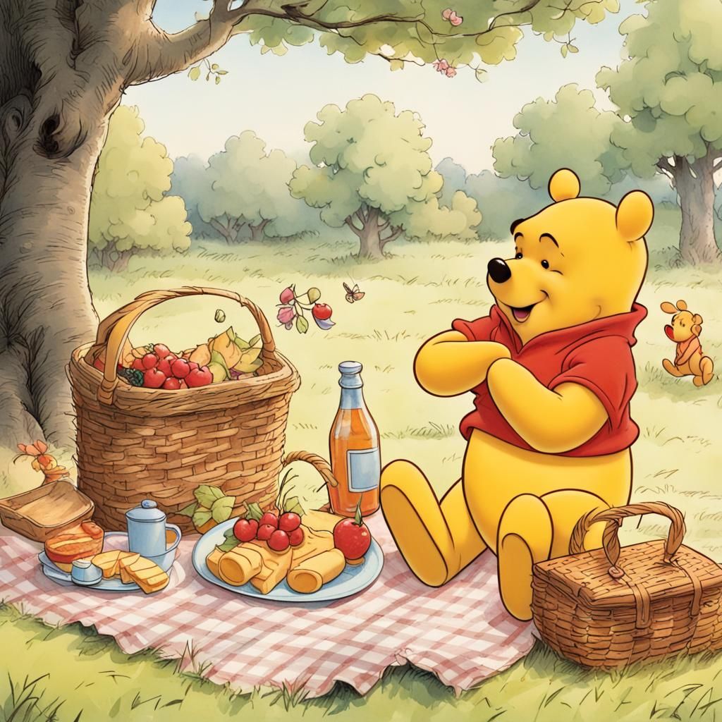 Winnie the Pooh Picnic  by @Rayrayxas