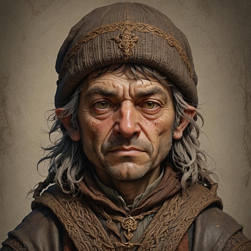 Grizzled Halfling Acolyte - Ai Generated Artwork - Nightcafe Creator