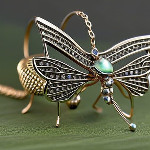 Art nouveau insects jewelry