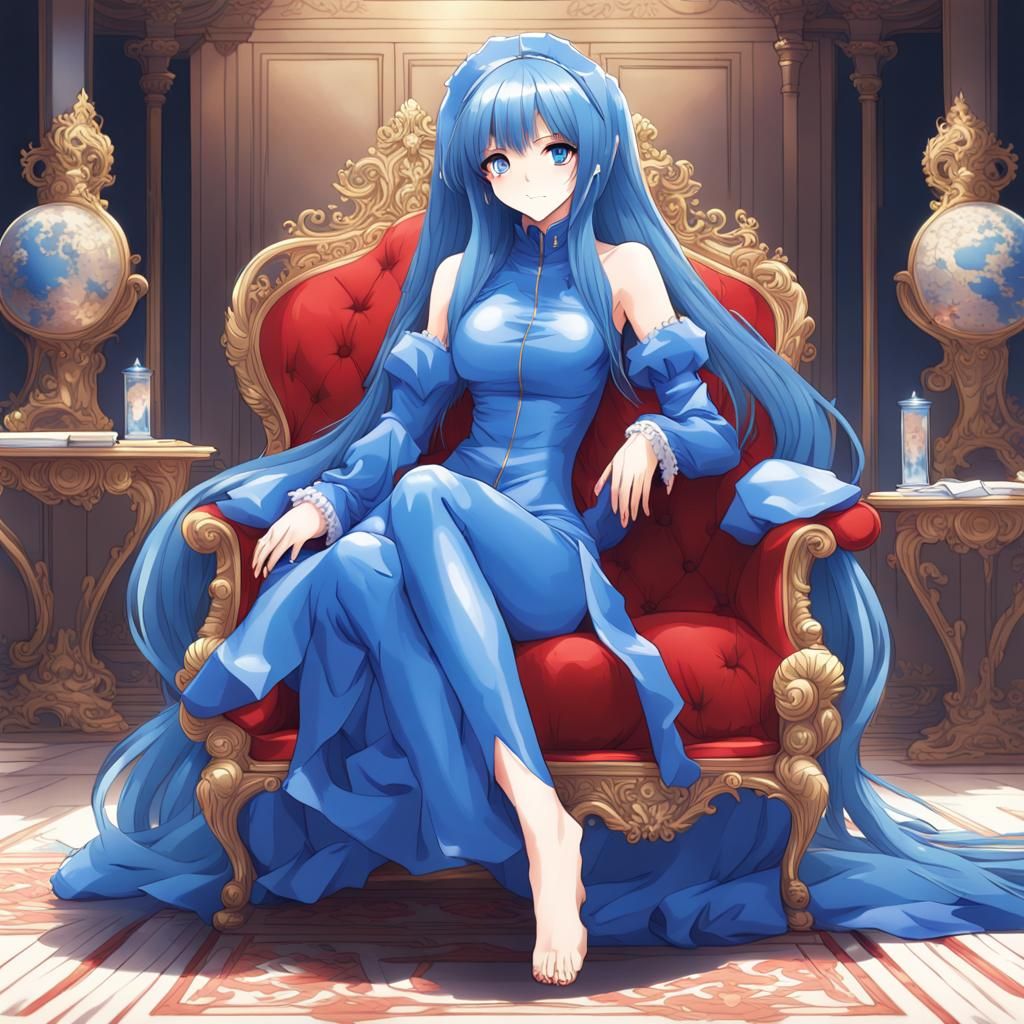 A girl sitting in a chair