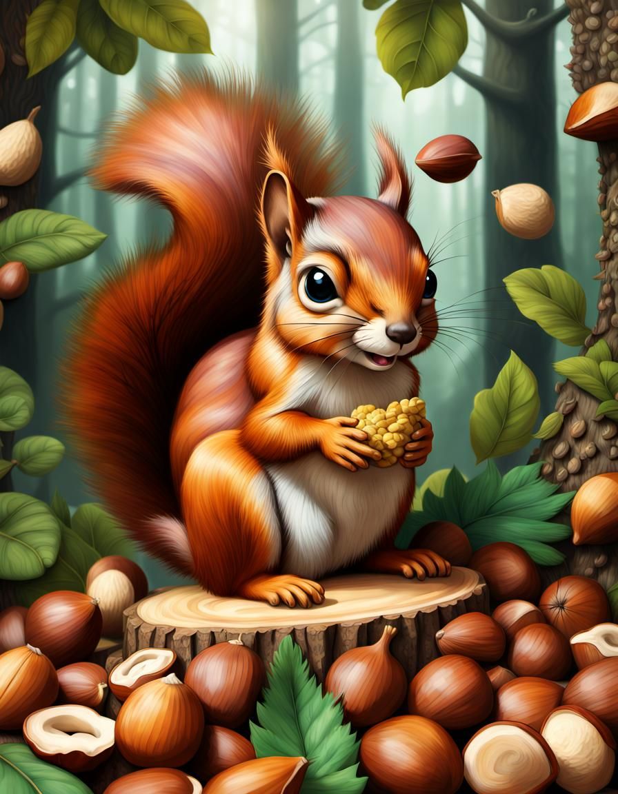 Squirrels Stash  by @Charlotte