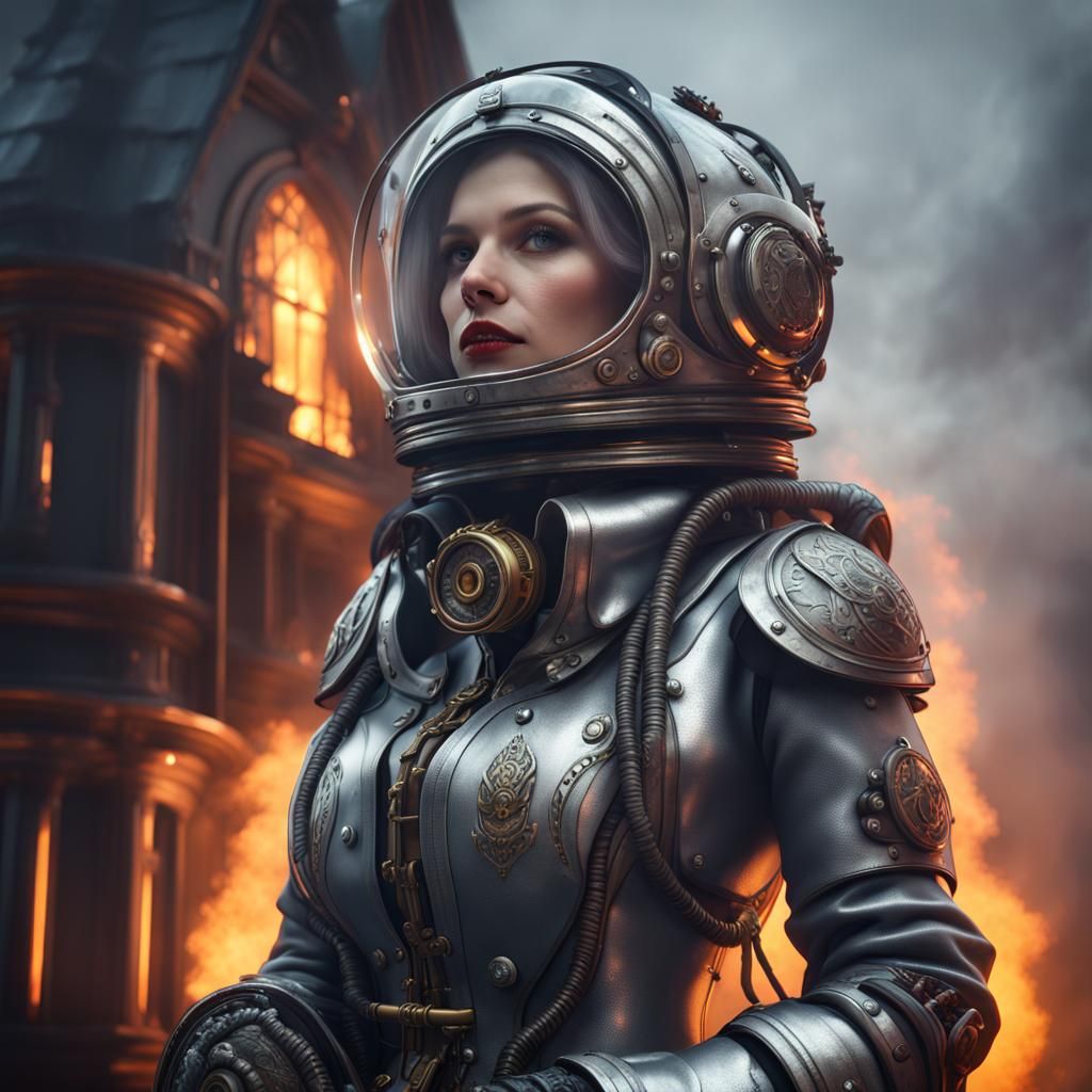 german woman dark night