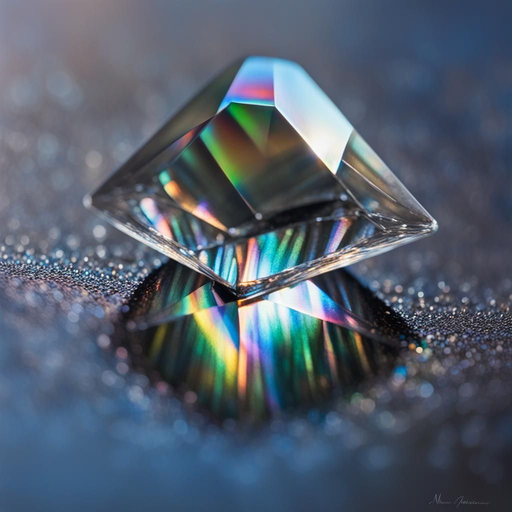 f/2.8, shimmering, prism refraction, sparkling, dramatic
