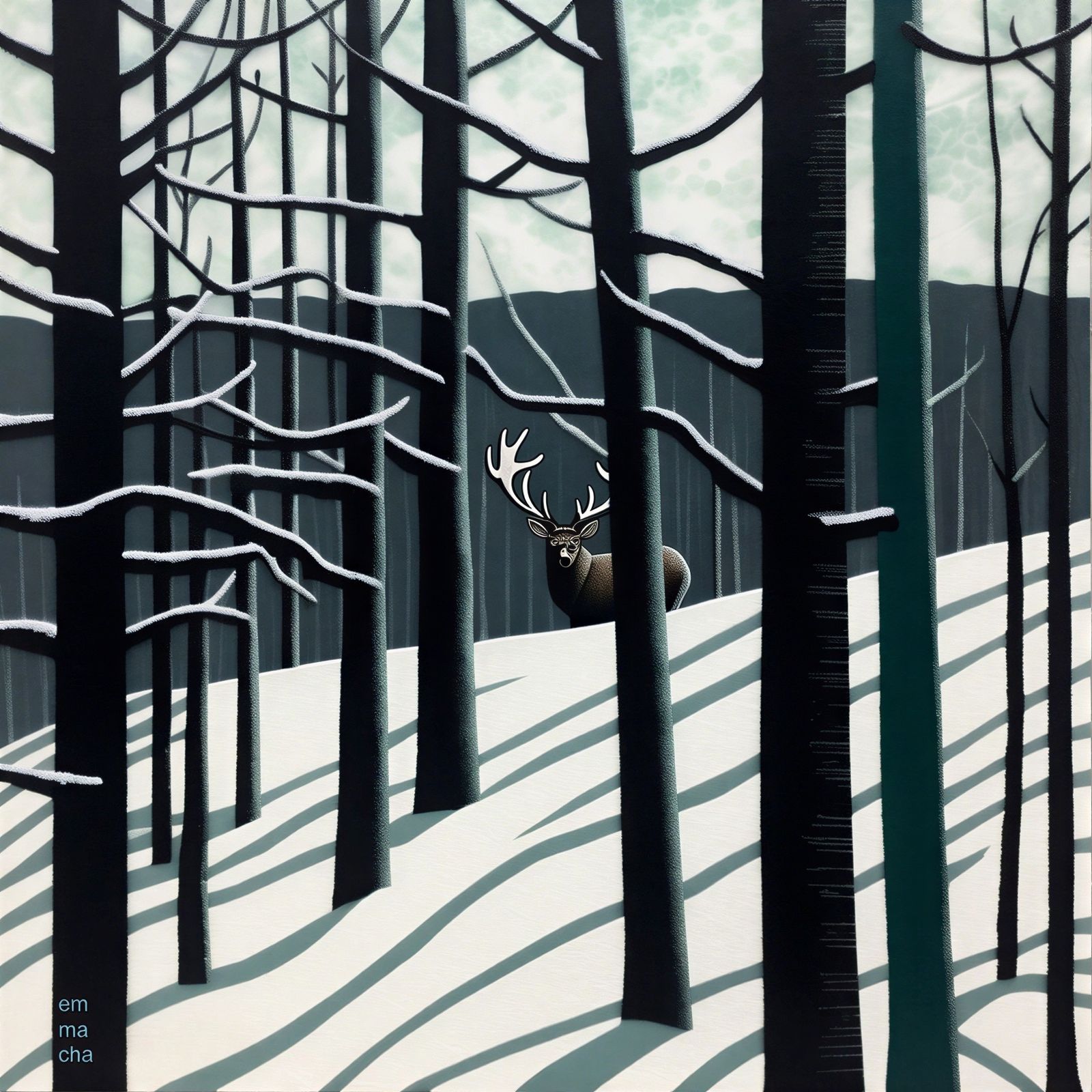 Winter Whisper of the Antlered Sentinel