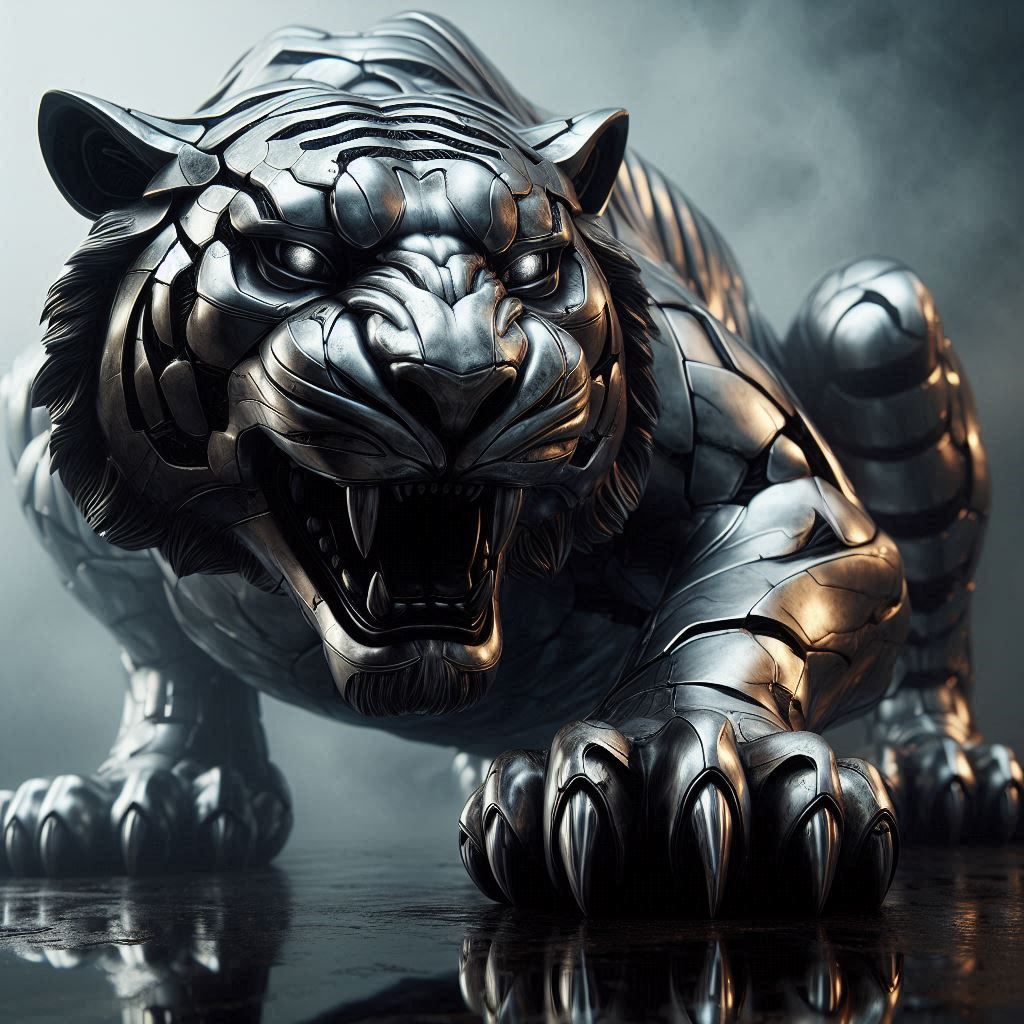 Silver and matte black