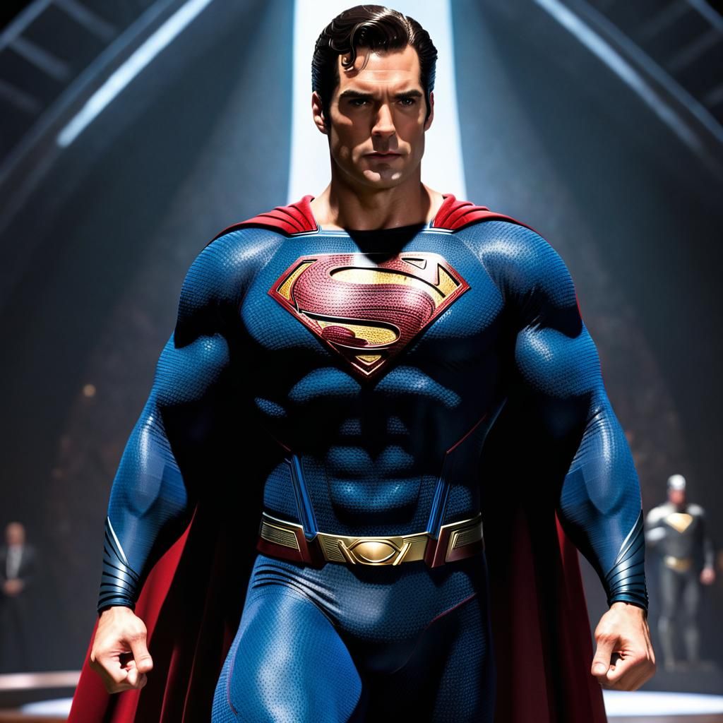 Full body male figure, anatomical model, {Henry Cavil: 1.7} as Superman ...