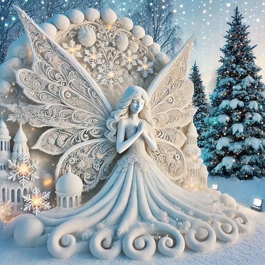 Sculpture of a majestic fairy