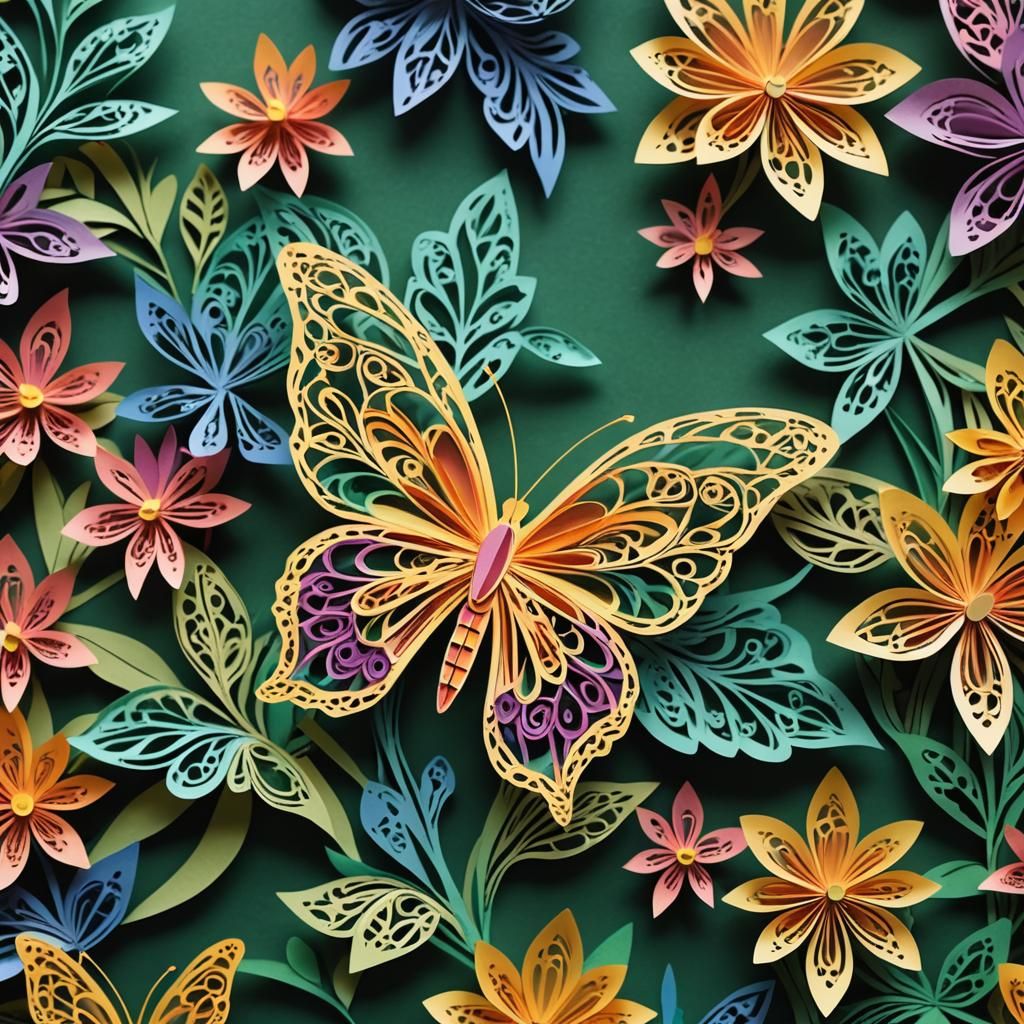 Butterflies and flowers  by @Alison Kimber