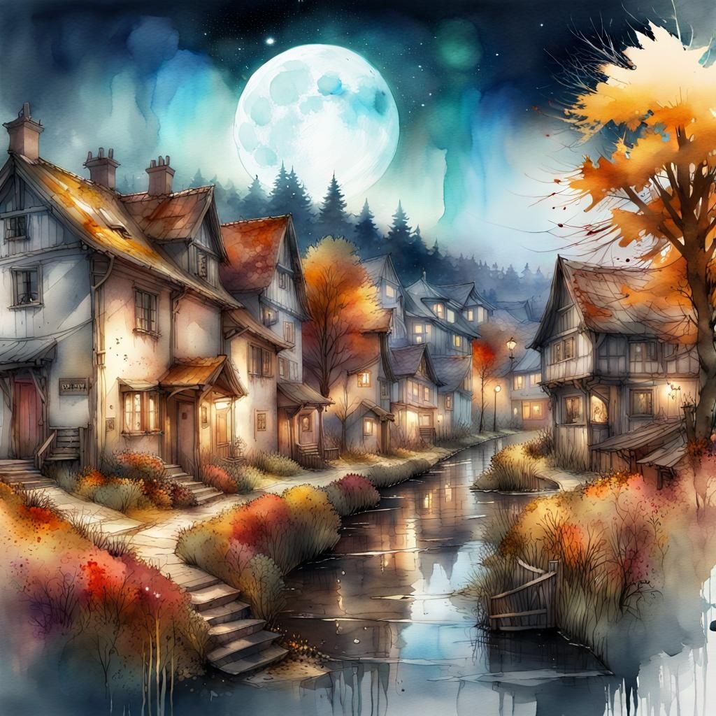 Village en Automne  by @Duke35