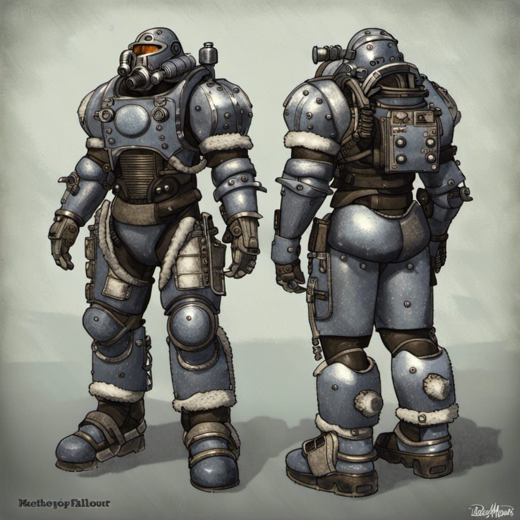 arctic fallout power armor - AI Generated Artwork - NightCafe Creator